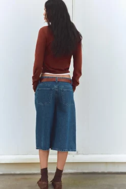 Outlet BERMUDA DENIM TRF Mujer Faldas / Shorts