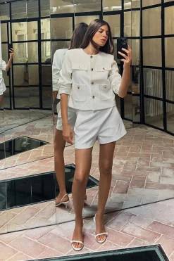 Clearance BERMUDA DOBLE TELA TIRO ALTO Mujer Faldas / Shorts