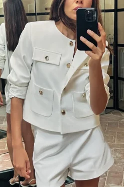 Clearance BERMUDA DOBLE TELA TIRO ALTO Mujer Faldas / Shorts