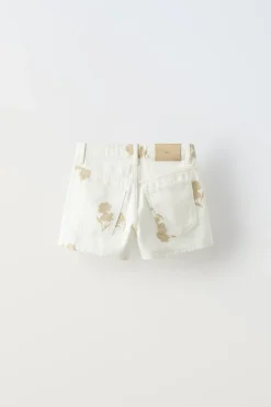 Niños ZARA 6 - 14 Años·Faldas / Bermudas<BERMUDA ESTAMPADO FLORES