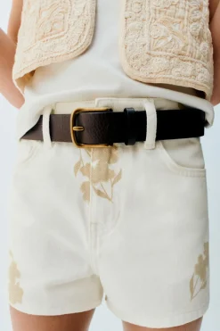 Niños ZARA 6 - 14 Años·Faldas / Bermudas<BERMUDA ESTAMPADO FLORES