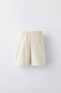 Niños ZARA 6 - 14 Años·Pantalones|6 - 14 Años·Deporte / Chándal<BERMUDA FELPA BANDAS