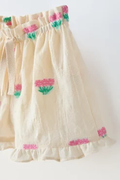 Niños ZARA 1½ - 6 Años·Faldas / Bermudas|6 - 18 Meses·Braguitas / Bermudas<BERMUDA FLORES JACQUARD