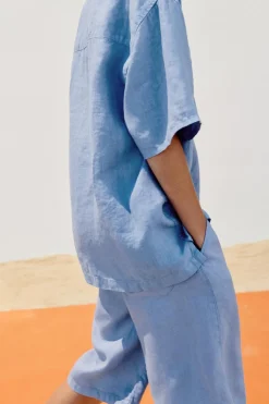 Niños ZARA 6 - 14 Años·Pantalones<BERMUDA LARGA LINO