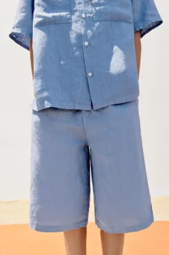 Niños ZARA 6 - 14 Años·Pantalones<BERMUDA LARGA LINO