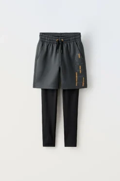 Niños ZARA 6 - 14 Años·Pantalones|6 - 14 Años·Deporte / Chándal<BERMUDA LEGGING TEXTO