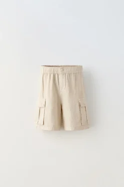 Niños ZARA 6 - 14 Años·Pantalones<BERMUDA LINO CARGO