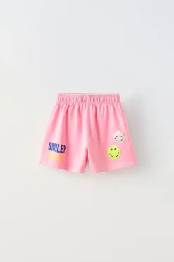 Niños ZARA 6 - 14 Años·Faldas / Bermudas<BERMUDA PARCHES SMILEYWORLD ®