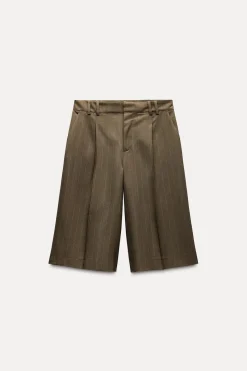 Best BERMUDA PINZAS CON LANA ZW COLLECTION Mujer Faldas / Shorts