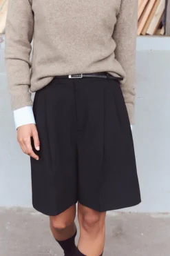 Fashion BERMUDA PLIEGUES CINTURÓN Mujer Faldas / Shorts