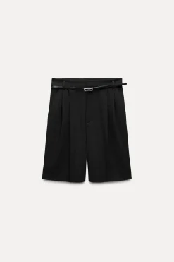 Fashion BERMUDA PLIEGUES CINTURÓN Mujer Faldas / Shorts