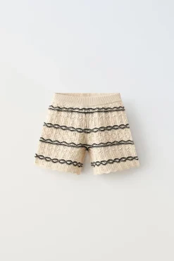 Niños ZARA 6 - 14 Años·Punto|6 - 14 Años·Faldas / Bermudas<BERMUDA PUNTO CROCHET
