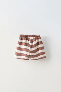 Niños ZARA 1½ - 6 Años·Faldas / Bermudas|1½ - 6 Años·Pantalones / Leggings<BERMUDA RAYAS ETIQUETA