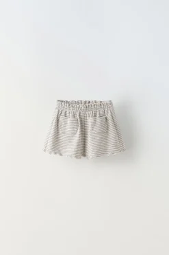 Niños ZARA 6 - 18 Meses·Conjuntos|6 - 18 Meses·Braguitas / Bermudas<BERMUDA RAYAS RIZO