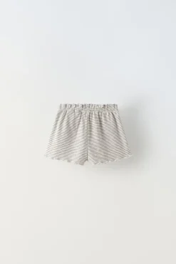 Niños ZARA 6 - 18 Meses·Conjuntos|6 - 18 Meses·Braguitas / Bermudas<BERMUDA RAYAS RIZO