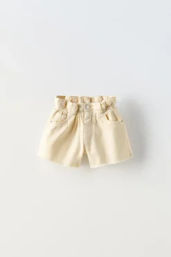 Niños ZARA 1½ - 6 Años·Faldas / Bermudas|6 - 18 Meses·Braguitas / Bermudas<BERMUDA SARGA PAPERBAG