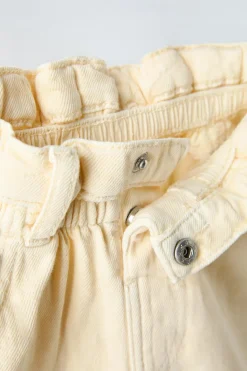 Niños ZARA 1½ - 6 Años·Faldas / Bermudas|6 - 18 Meses·Braguitas / Bermudas<BERMUDA SARGA PAPERBAG