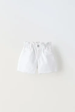Niños ZARA 1½ - 6 Años·Faldas / Bermudas|6 - 18 Meses·Braguitas / Bermudas<BERMUDA SARGA PAPERBAG
