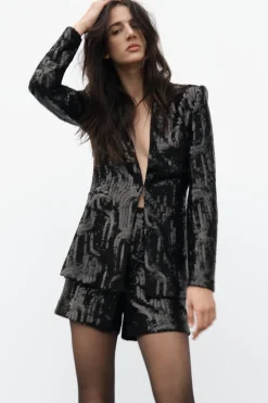 Best BERMUDA TIRO ALTO LENTEJUELAS Mujer Faldas / Shorts