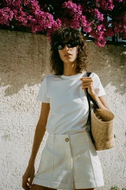 Discount BERMUDA TIRO MEDIO BAJO VUELTA Mujer Faldas / Shorts