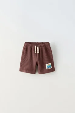Niños ZARA 1½ - 6 Años·Pantalones / Leggings|6 - 18 Meses·Braguitas / Bermudas<BERMUDA WAFFLE ETIQUETA