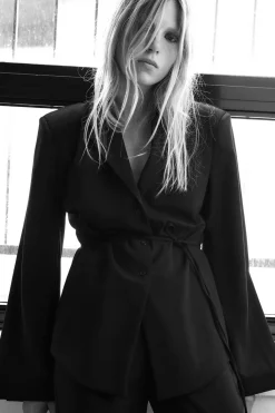 Fashion BLAZER CINTURÓN Mujer Blazers / Chalecos