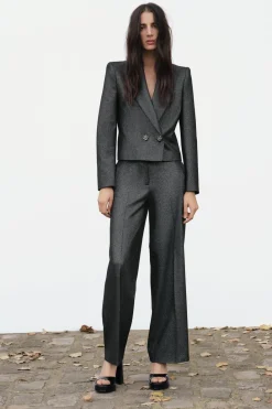 Sale BLAZER CORTA BRILLO Mujer Blazers / Chalecos