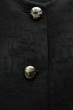 Clearance BLAZER CORTA JACQUARD Mujer Blazers / Chalecos