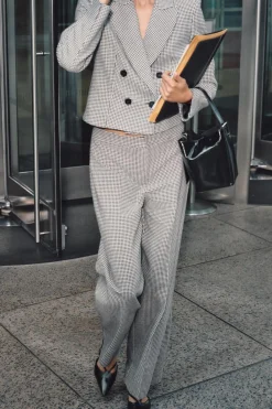 Best BLAZER CORTA PATA DE GALLO Mujer Blazers / Chalecos