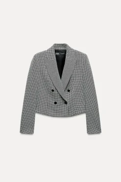 Best BLAZER CORTA PATA DE GALLO Mujer Blazers / Chalecos