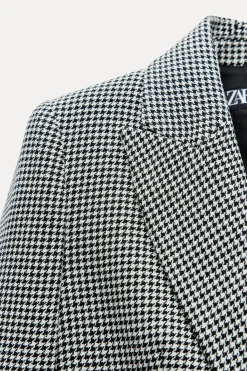 Best BLAZER CORTA PATA DE GALLO Mujer Blazers / Chalecos