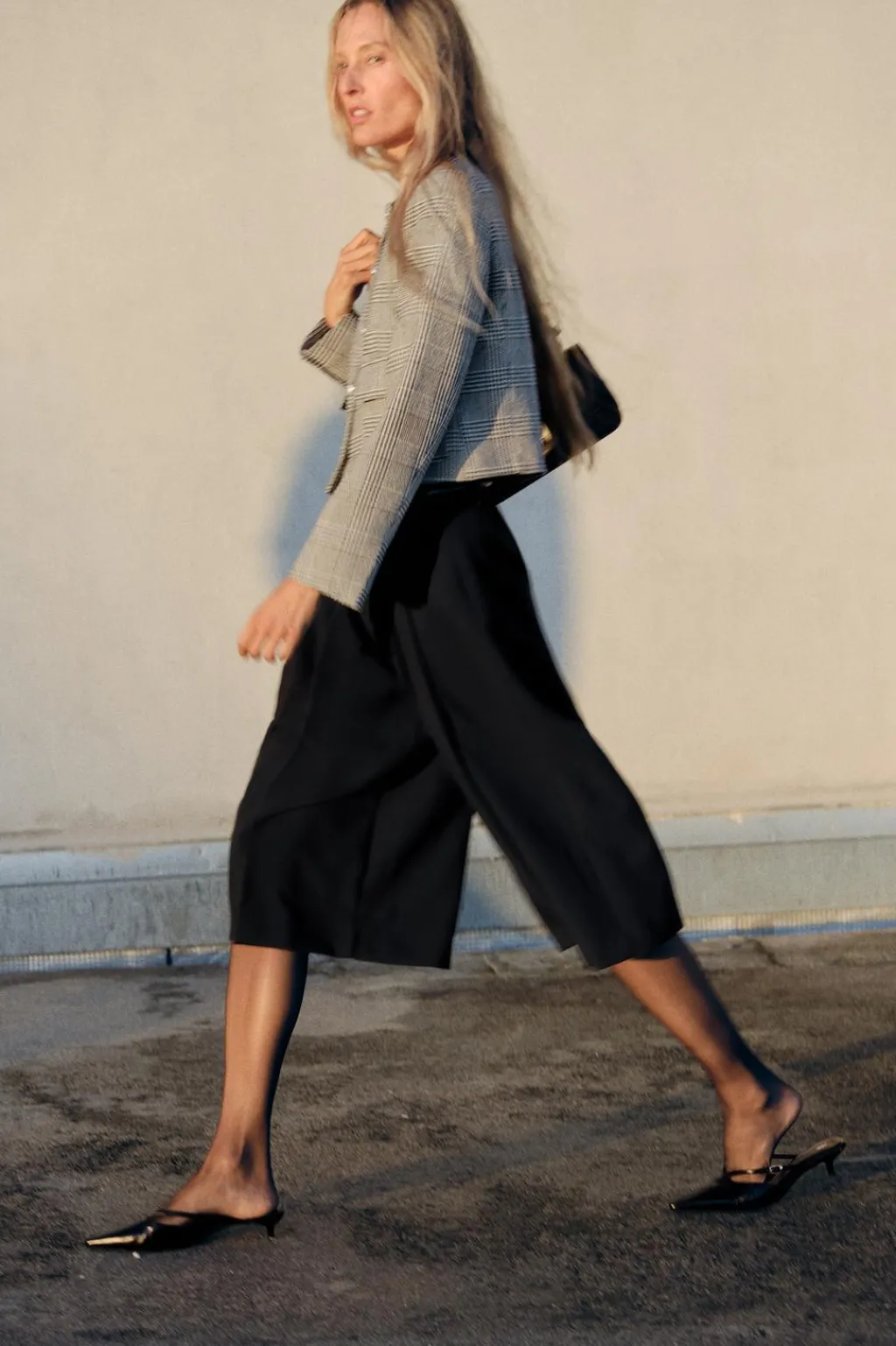 Fashion BLAZER CORTA PATA DE GALLO Mujer Chaquetas / Cazadoras|Blazers / Chalecos