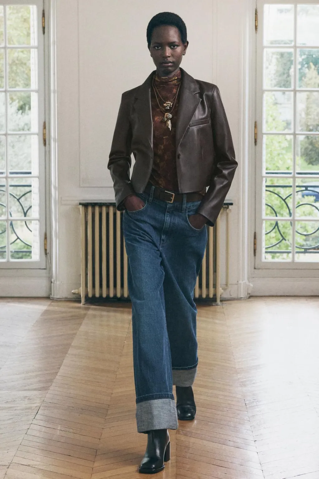 Best BLAZER CORTA PIEL 100% ZW COLLECTION Mujer Blazers / Chalecos