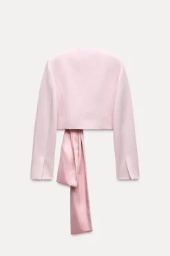 Discount BLAZER CROP LAZO SATINADO Mujer Blazers / Chalecos