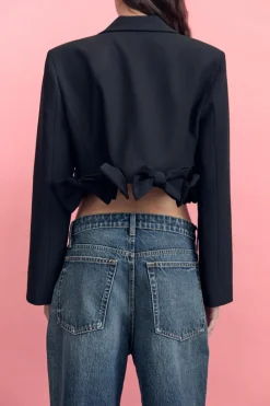 Best BLAZER CROP LAZOS Mujer Blazers / Chalecos