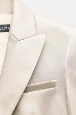 Hot BLAZER CROP SATINADA Mujer Blazers / Chalecos