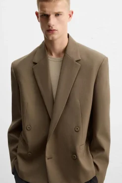 Online BLAZER CROPPED FIT CON LANA Hombre Blazers