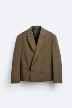 Online BLAZER CROPPED FIT CON LANA Hombre Blazers