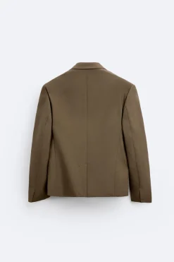 Online BLAZER CROPPED FIT CON LANA Hombre Blazers