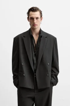 Discount BLAZER CROPPED FIT CON VISCOSA Hombre Blazers