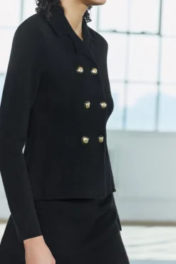 Clearance BLAZER CRUZADA 100% LANA Mujer Blazers / Chalecos|Cárdigan / Jerséis