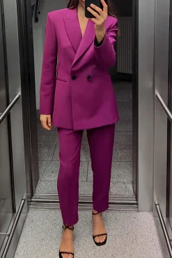 Online BLAZER CRUZADA CINTURÓN ESPALDA Mujer Blazers / Chalecos