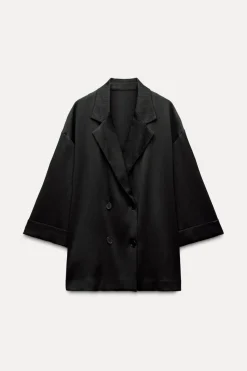 Clearance BLAZER CRUZADA EFECTO ARRUGADO Mujer Blazers / Chalecos