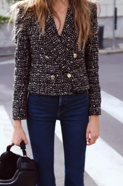 Sale BLAZER CRUZADA ESTRUCTURA Mujer Blazers / Chalecos