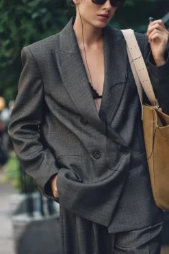 Online BLAZER CRUZADA HOMBRERAS Mujer Blazers / Chalecos