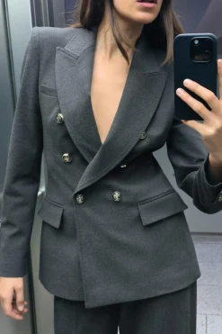 Best BLAZER CRUZADA HOMBRERAS Mujer Blazers / Chalecos