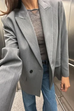 Sale BLAZER CRUZADA OVERSIZE Mujer Blazers / Chalecos