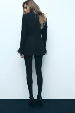 Online BLAZER CRUZADA PLUMAS Mujer Blazers / Chalecos