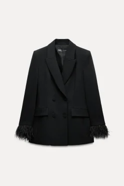 Online BLAZER CRUZADA PLUMAS Mujer Blazers / Chalecos