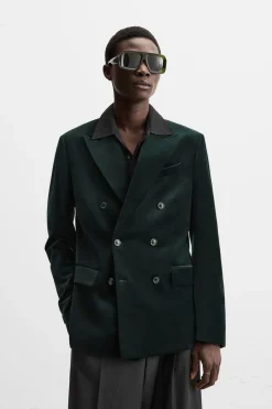 Discount BLAZER CRUZADA TERCIOPELO Hombre Blazers